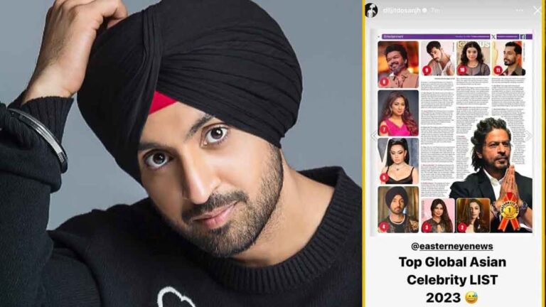 Diljit Dosanjh’s Name Is Ranking In ‘Top Global Asian Celebrities List 2023’!